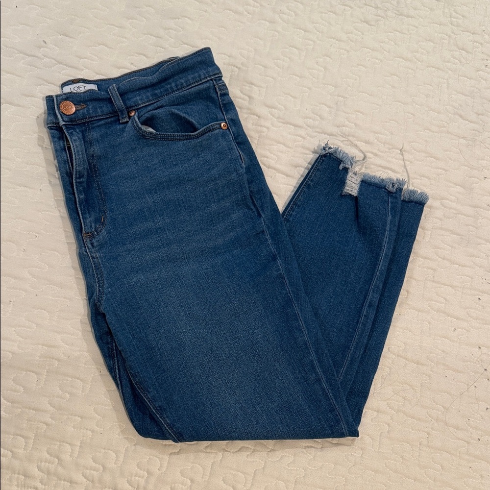 LOFT Dark Blue Ankle Jeans